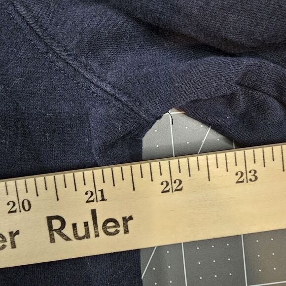 Polo Ralph Lauren Sweatshirt Mens Medium Blue Shawl Collar Neck Preppy Classic - Picture 9 of 10